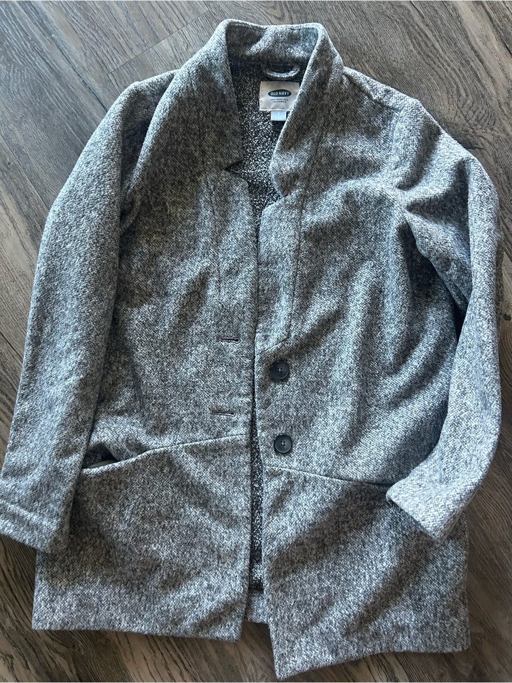 Old Navy Men's Heather Gray Shawl-Collar Pea Coat